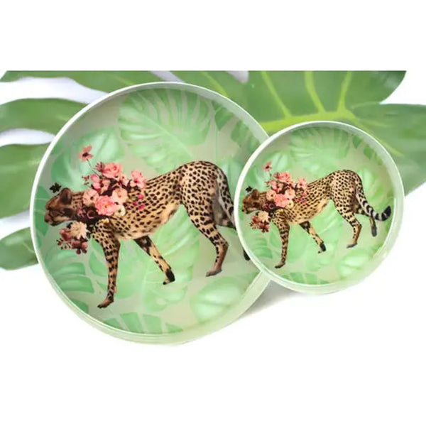 Elegant Lovely Leopard Tray - Set of 2-Nook & Cranny Gift Store-2019 National Gift Store Of The Year-Ireland-Gift Shop