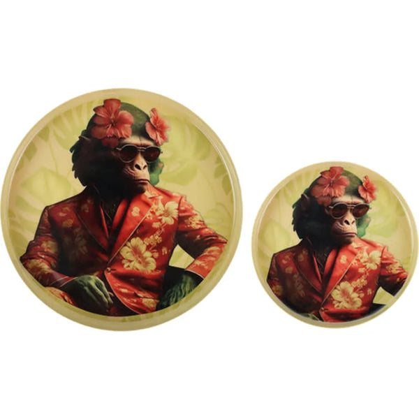 Bohemian Monkey Tray - Set of 2-Nook & Cranny Gift Store-2019 National Gift Store Of The Year-Ireland-Gift Shop