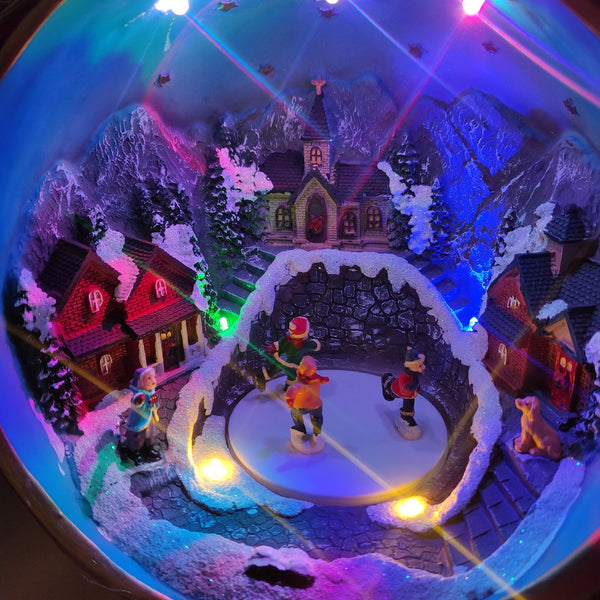Animated Christmas Ball with Skaters-Nook & Cranny Gift Store-2019 National Gift Store Of The Year-Ireland-Gift Shop