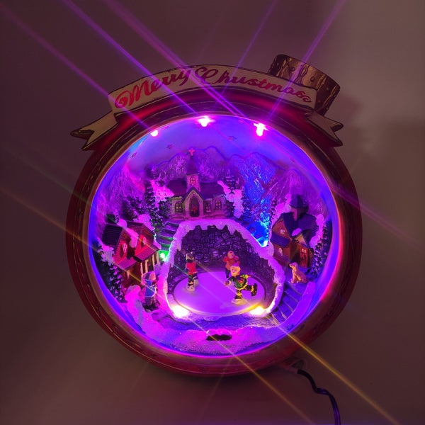 Animated Christmas Ball with Skaters-Nook & Cranny Gift Store-2019 National Gift Store Of The Year-Ireland-Gift Shop