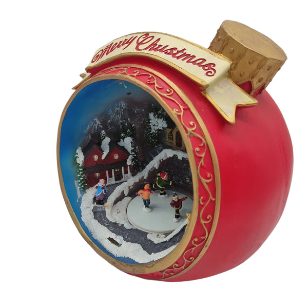 Animated Christmas Ball with Skaters-Nook & Cranny Gift Store-2019 National Gift Store Of The Year-Ireland-Gift Shop