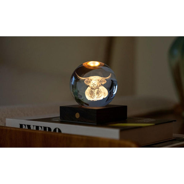 Amber Crystal Light - Highland Cow-Nook & Cranny Gift Store-2019 National Gift Store Of The Year-Ireland-Gift Shop