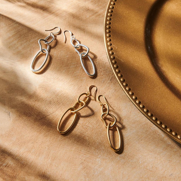 Triple Flow Earrings - Silver Style-Nook & Cranny Gift Store-2019 National Gift Store Of The Year-Ireland-Gift Shop