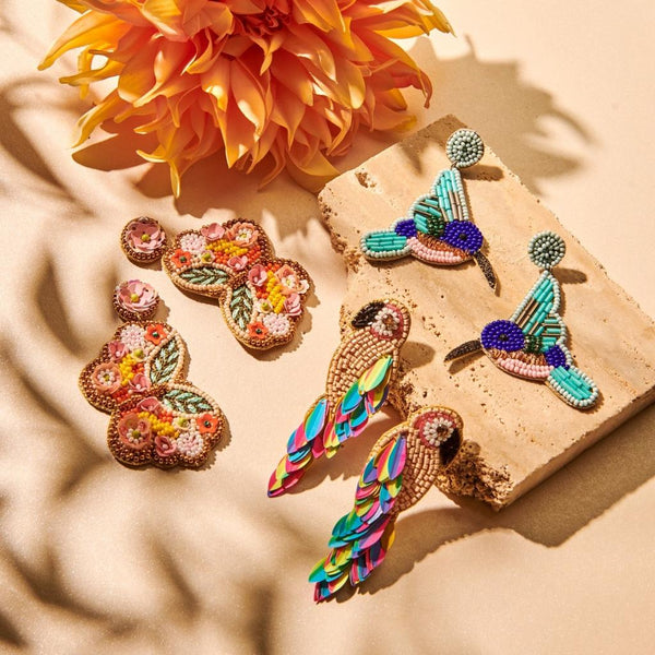 Beaded Butterfly Earring - Multicolour-Nook & Cranny Gift Store-2019 National Gift Store Of The Year-Ireland-Gift Shop