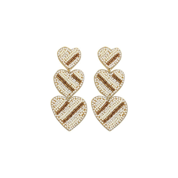 Heart Shaped Beaded Earring - Multicolour-Nook & Cranny Gift Store-2019 National Gift Store Of The Year-Ireland-Gift Shop