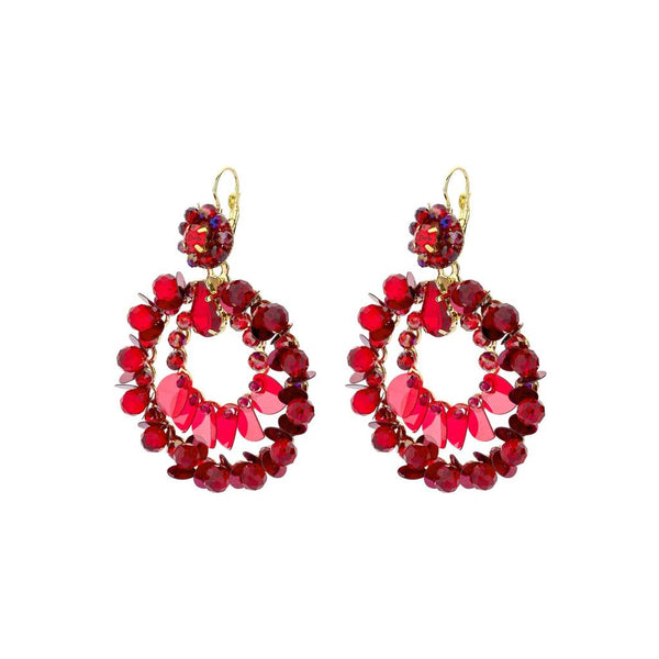 Scarlet Dusk Beaded Earrings-Nook & Cranny Gift Store-2019 National Gift Store Of The Year-Ireland-Gift Shop