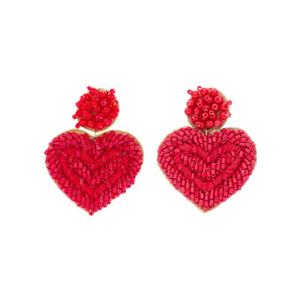 Beaded Earrings - Hearts-Nook & Cranny Gift Store-2019 National Gift Store Of The Year-Ireland-Gift Shop