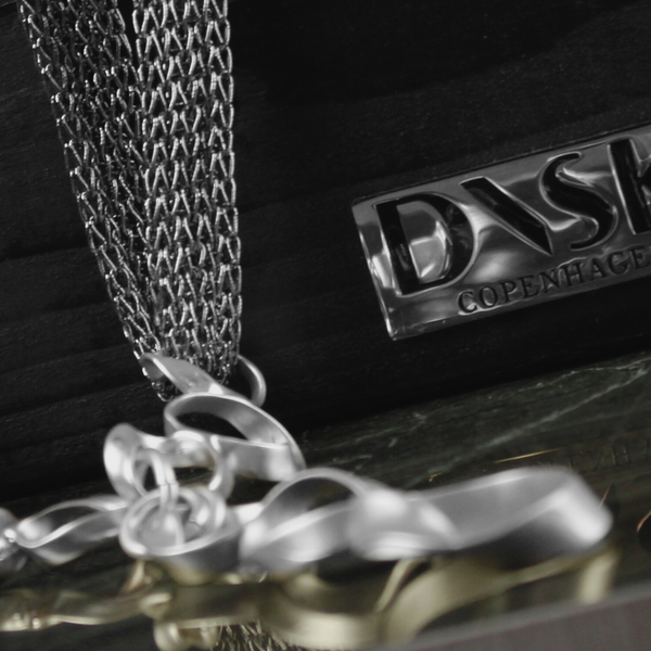 Anastazia Long Knitted Fluid Necklace - Silver-Nook & Cranny Gift Store-2019 National Gift Store Of The Year-Ireland-Gift Shop