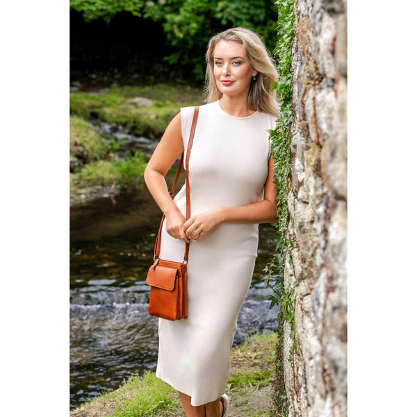 Flexible Cross body / Pup shoulder bag (Tan)-Nook & Cranny Gift Store-2019 National Gift Store Of The Year-Ireland-Gift Shop