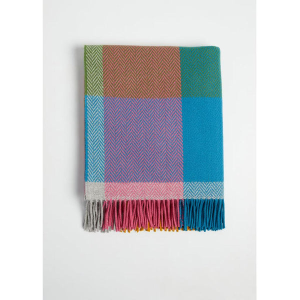 Luxurious Foxford Cashmere Throw - Deel Block Check-Nook & Cranny Gift Store-2019 National Gift Store Of The Year-Ireland-Gift Shop