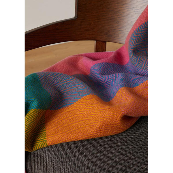 Luxurious Foxford Cashmere Throw - Deel Block Check-Nook & Cranny Gift Store-2019 National Gift Store Of The Year-Ireland-Gift Shop