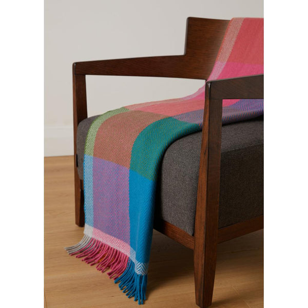 Luxurious Foxford Cashmere Throw - Deel Block Check-Nook & Cranny Gift Store-2019 National Gift Store Of The Year-Ireland-Gift Shop