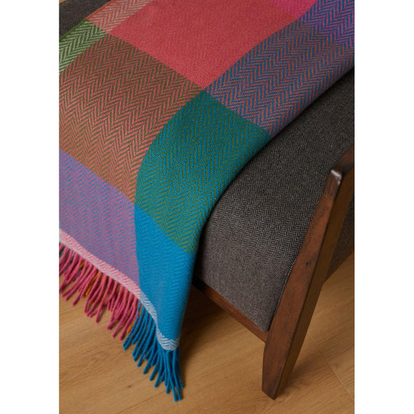 Luxurious Foxford Cashmere Throw - Deel Block Check-Nook & Cranny Gift Store-2019 National Gift Store Of The Year-Ireland-Gift Shop