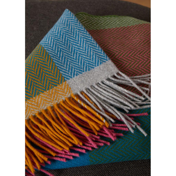 Luxurious Foxford Cashmere Throw - Deel Block Check-Nook & Cranny Gift Store-2019 National Gift Store Of The Year-Ireland-Gift Shop