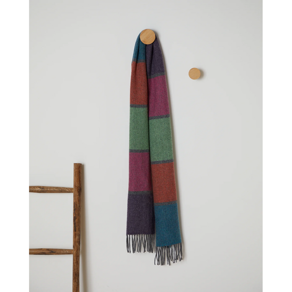 Foxford 100% Lambswool Scarf - Bright Stripe-Nook & Cranny Gift Store-2019 National Gift Store Of The Year-Ireland-Gift Shop