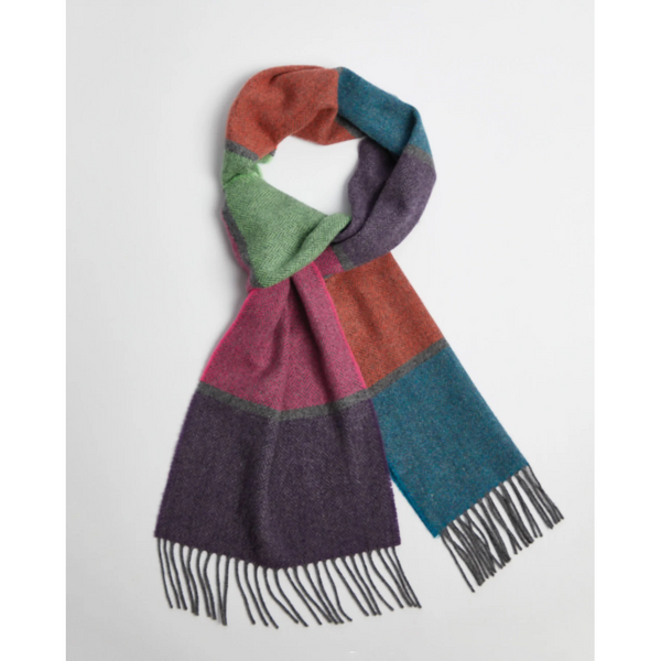 Foxford 100% Lambswool Scarf - Bright Stripe-Nook & Cranny Gift Store-2019 National Gift Store Of The Year-Ireland-Gift Shop