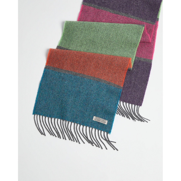 Foxford 100% Lambswool Scarf - Bright Stripe-Nook & Cranny Gift Store-2019 National Gift Store Of The Year-Ireland-Gift Shop