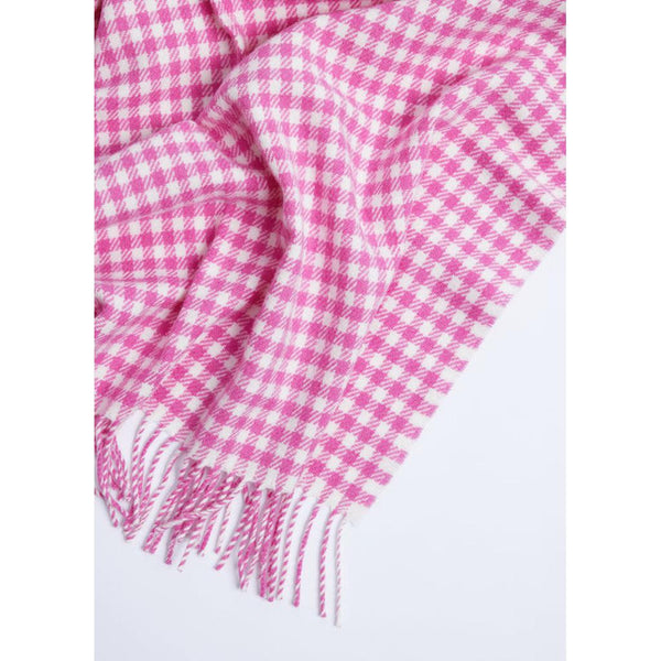 Foxford Cerise Pink Gingham Baby Blacket - 100% Lambswool-Nook & Cranny Gift Store-2019 National Gift Store Of The Year-Ireland-Gift Shop