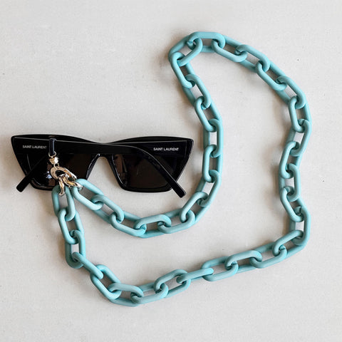 Silicone eyewear necklace chain - Turquoise / Silver-Nook & Cranny Gift Store-2019 National Gift Store Of The Year-Ireland-Gift Shop