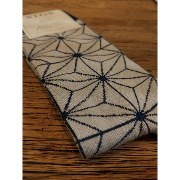 Luxury Bamboo Socks - Geometric Light Grey & Navy-Nook & Cranny Gift Store-2019 National Gift Store Of The Year-Ireland-Gift Shop