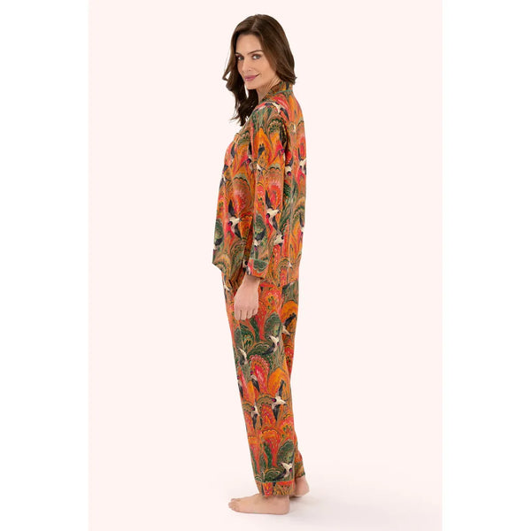 Super soft Luxurious Long Sleeve Pajamas - Marbled Swallows-Nook & Cranny Gift Store-2019 National Gift Store Of The Year-Ireland-Gift Shop