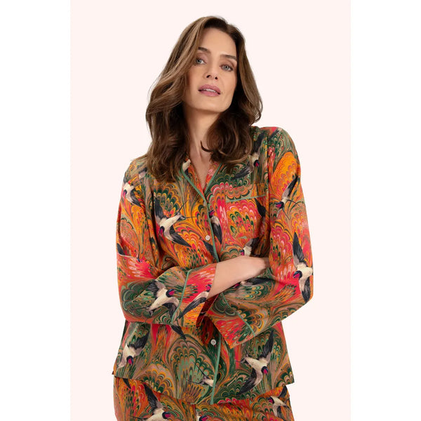 Super soft Luxurious Long Sleeve Pajamas - Marbled Swallows-Nook & Cranny Gift Store-2019 National Gift Store Of The Year-Ireland-Gift Shop