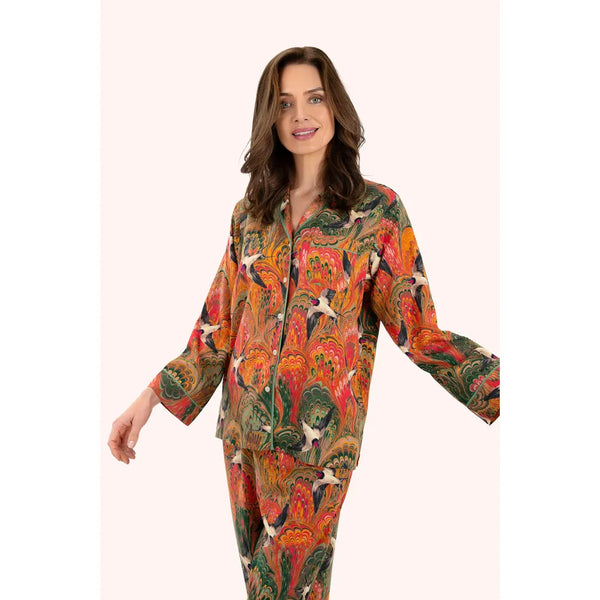 Super soft Luxurious Long Sleeve Pajamas - Marbled Swallows-Nook & Cranny Gift Store-2019 National Gift Store Of The Year-Ireland-Gift Shop