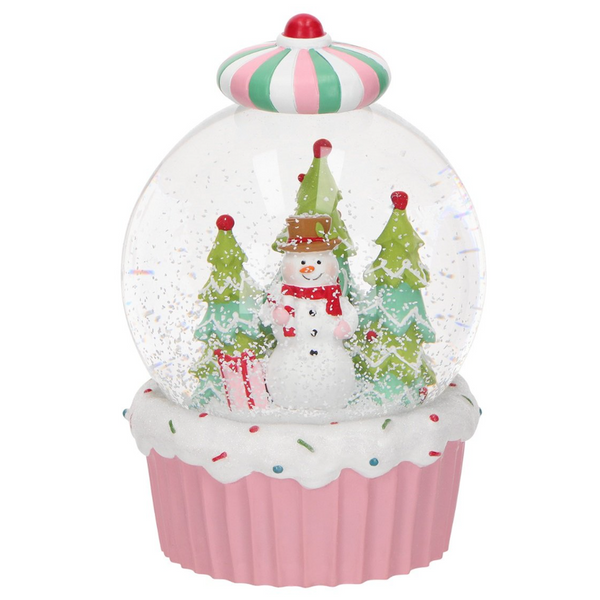 Cupcake Snow Globe - Snowman-Nook & Cranny Gift Store-2019 National Gift Store Of The Year-Ireland-Gift Shop