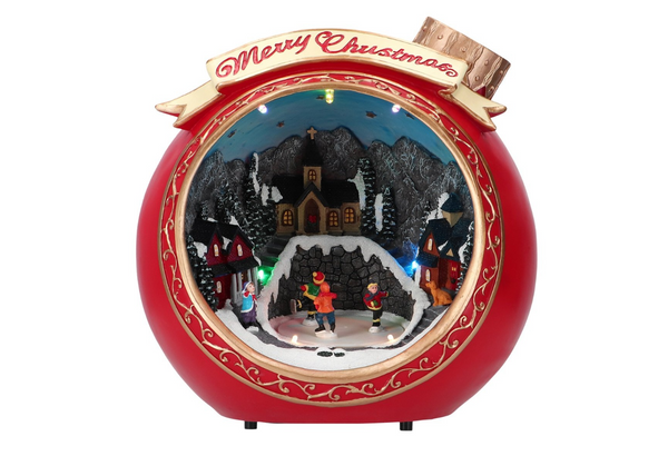 Animated Christmas Ball with Skaters-Nook & Cranny Gift Store-2019 National Gift Store Of The Year-Ireland-Gift Shop