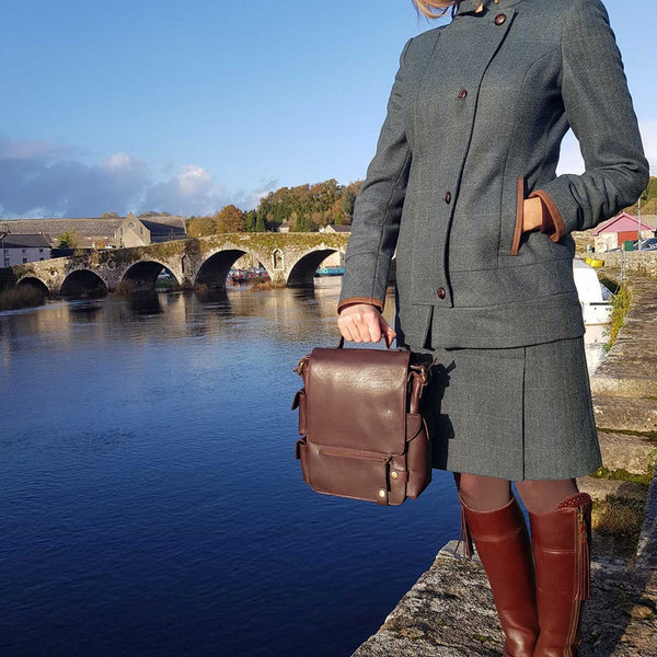 Luxury Irish Soft Leather Utility Bag - Brown-Nook & Cranny Gift Store-2019 National Gift Store Of The Year-Ireland-Gift Shop