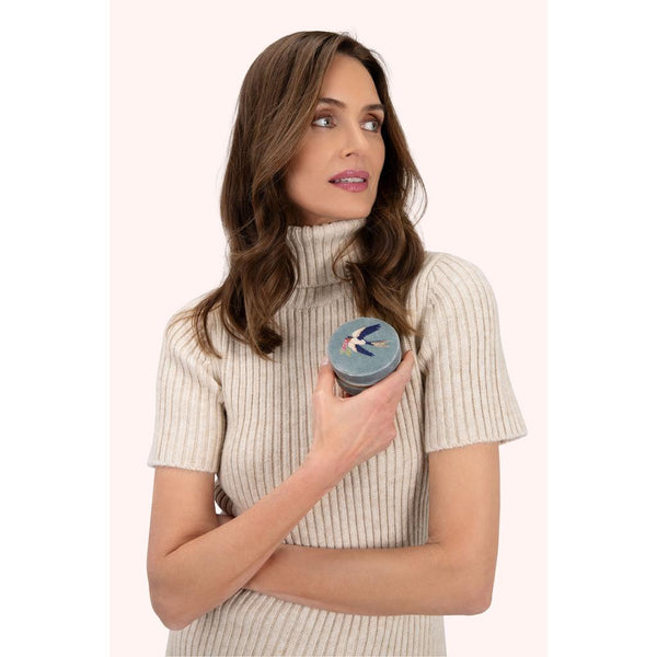 Embroidered Velvet Jewelry Box - Swooping Swallow-Nook & Cranny Gift Store-2019 National Gift Store Of The Year-Ireland-Gift Shop