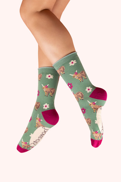 Bamboo Ankle Socks - Highland Cow-Nook & Cranny Gift Store-2019 National Gift Store Of The Year-Ireland-Gift Shop