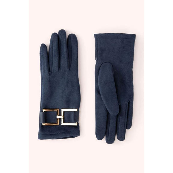 Dana Faux Suede Gloves - Navy-Nook & Cranny Gift Store-2019 National Gift Store Of The Year-Ireland-Gift Shop
