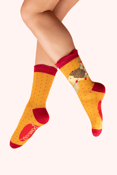 Bamboo Ankle Socks - Nesting Hedgehog-Nook & Cranny Gift Store-2019 National Gift Store Of The Year-Ireland-Gift Shop