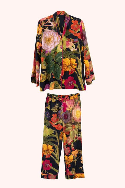 Super soft Luxurious Long Sleeve Pajamas - Midnight Posy-Nook & Cranny Gift Store-2019 National Gift Store Of The Year-Ireland-Gift Shop