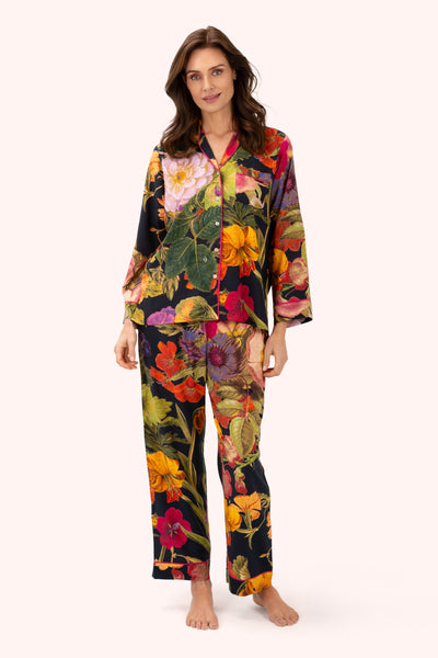 Super soft Luxurious Long Sleeve Pajamas - Midnight Posy-Nook & Cranny Gift Store-2019 National Gift Store Of The Year-Ireland-Gift Shop