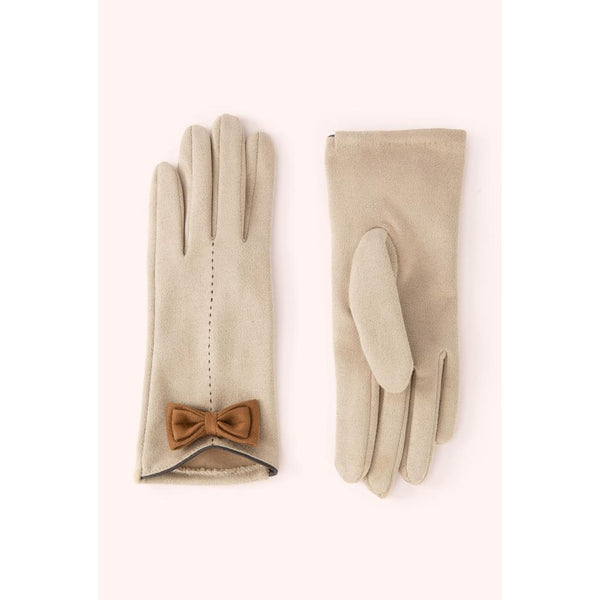 Adalyn Faux Suede Gloves - Taupe & Chocolate-Nook & Cranny Gift Store-2019 National Gift Store Of The Year-Ireland-Gift Shop