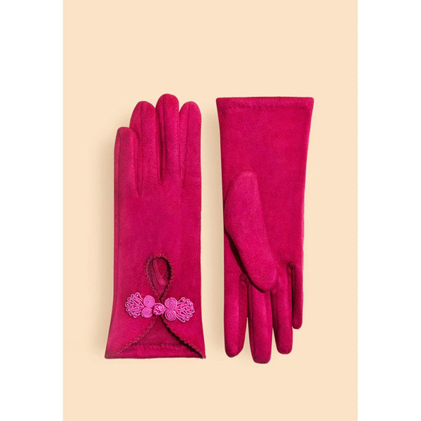 Suki Faux Suede Gloves - Fushia-Nook & Cranny Gift Store-2019 National Gift Store Of The Year-Ireland-Gift Shop