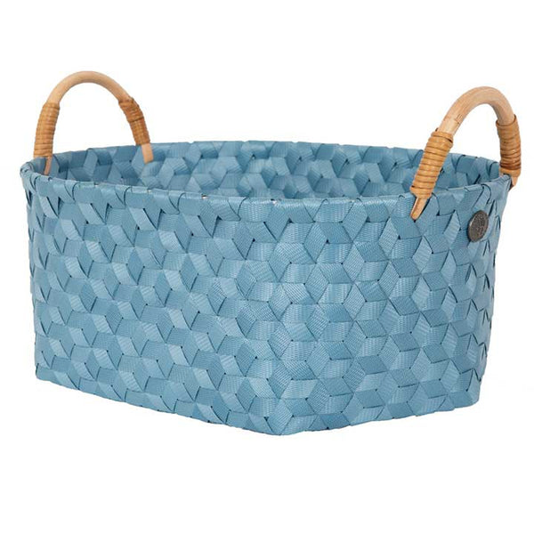 Oval Shaped Storage Basket with handles - (Colour: blue denim)-Nook & Cranny Gift Store-2019 National Gift Store Of The Year-Ireland-Gift Shop