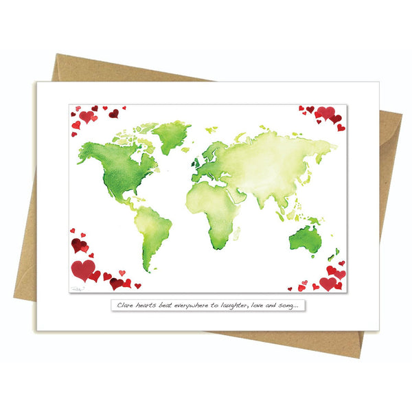 A card for every Irish County - IRISH HEARTS beat everywhere to love laughter and song...c-Nook & Cranny Gift Store-2019 National Gift Store Of The Year-Ireland-Gift Shop