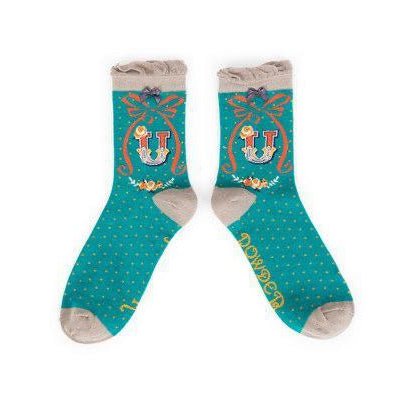 Luxury Bamboo Socks - Personalised with your very own initial..!-Nook & Cranny Gift Store-2019 National Gift Store Of The Year-Ireland-Gift Shop