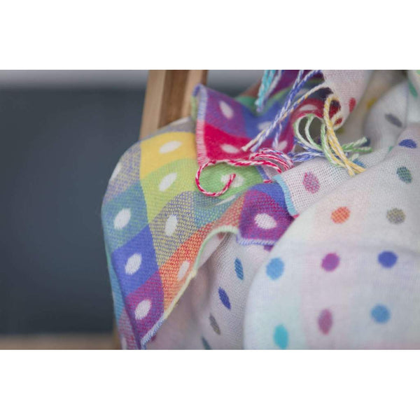 Foxford Rainbow Spot Baby Blacket - 100% Lambswool-Nook & Cranny Gift Store-2019 National Gift Store Of The Year-Ireland-Gift Shop