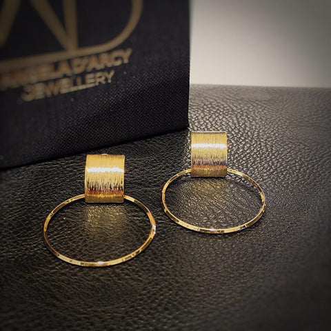 Delicate Hoop Block - Gold-Nook & Cranny Gift Store-2019 National Gift Store Of The Year-Ireland-Gift Shop