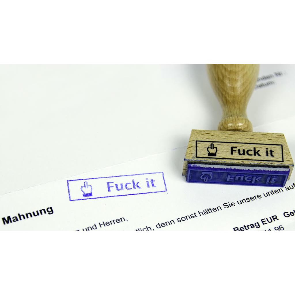 Wooden Stamp - F*ck it !-Nook & Cranny Gift Store-2019 National Gift Store Of The Year-Ireland-Gift Shop