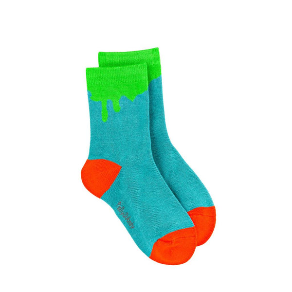 Bamboo Stripe Socks - Green Paint Spill-Nook & Cranny Gift Store-2019 National Gift Store Of The Year-Ireland-Gift Shop