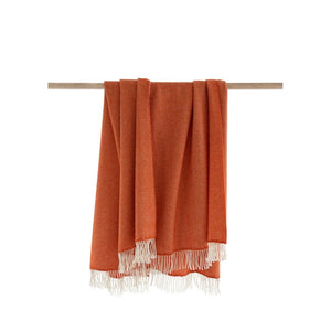 Luxury Cashmere Throw - Orange Bronze Herringbone-Nook & Cranny Gift Store-2019 National Gift Store Of The Year-Ireland-Gift Shop