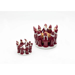 Ceramic Ring of Dancing Santas - Red-Nook & Cranny Gift Store-2019 National Gift Store Of The Year-Ireland-Gift Shop