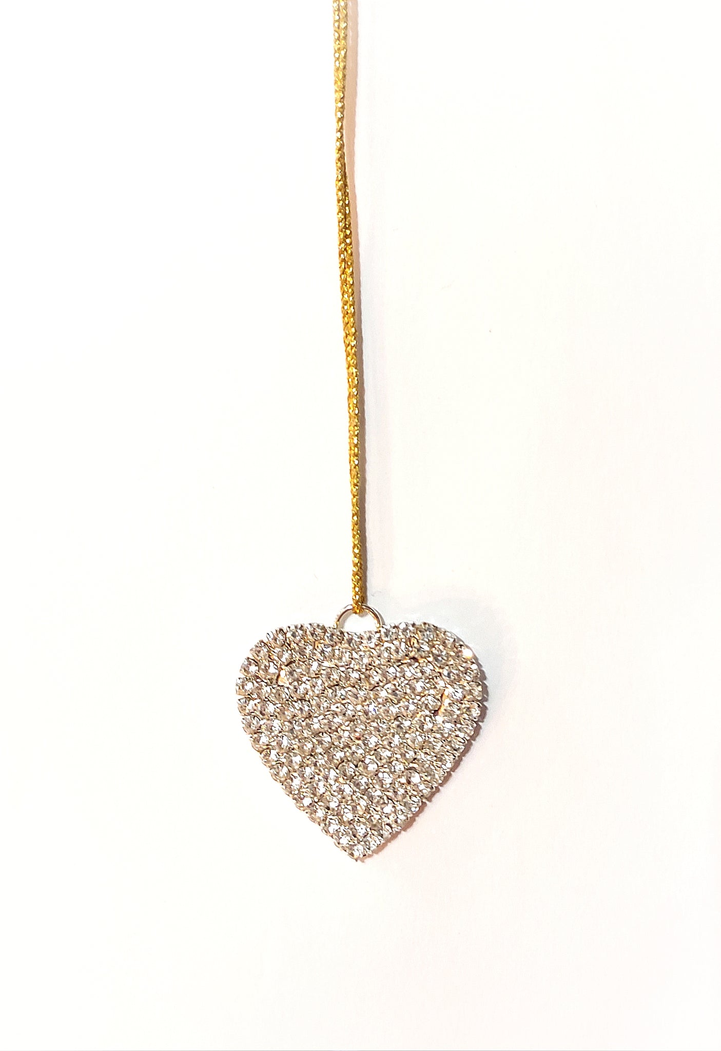 Hanging Diamond Heart Ornament - Silver-Nook & Cranny Gift Store-2019 National Gift Store Of The Year-Ireland-Gift Shop