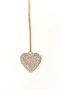 Hanging Diamond Heart Ornament - Silver-Nook & Cranny Gift Store-2019 National Gift Store Of The Year-Ireland-Gift Shop