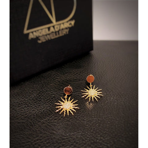 Sun Burst Earrings - Gold-Nook & Cranny Gift Store-2019 National Gift Store Of The Year-Ireland-Gift Shop